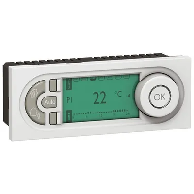 Electronic room thermostat Mosaic - cu weekly programming - 5 module - alb