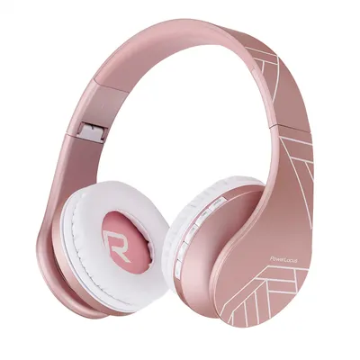 Căști wireless PowerLocus - P1 Line Collection, roz/auriu