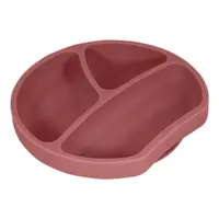 Farfurie pentru copii cărămizie din silicon 19x20,5 cm Dusky Pink – Kindsgut