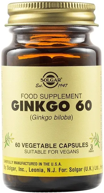 Ginkgo 60, 60 capsule vegetale, Solgar
