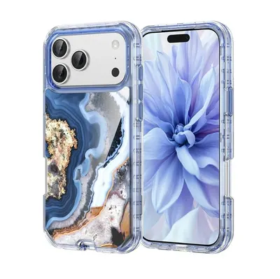 Husă Prism Luxe, Apple iPhone 17 Pro, Design Marmură Premium, Protecție Completă, Albastru Engros