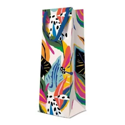 Pungi Cadou, pentru Sticle, Colorful Exotic, 12 x 37 x 10 cm, Perfecto