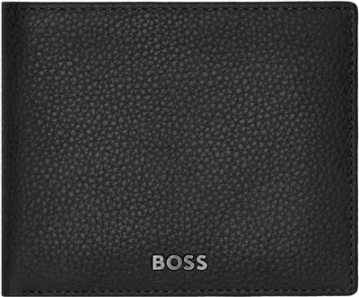 Portofel pentru bărbați Hugo Boss Classic Grained - Cu suport pentru monede, negru