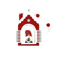 Ornament brad Pitic căsuță ninsă 12x9.5 cm