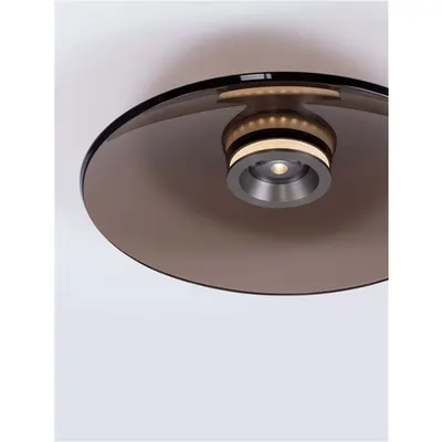 Plafoniera ESTI Triac Dimabil Foggy Nickel Aluminiu & Inchis Brown Sticla LED 33 Wat 220-240 Volt 1721Lm 3000K IP20