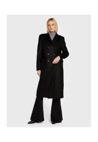 Palton dama - 300923962 - Lana/Poliester - Negru - Negru