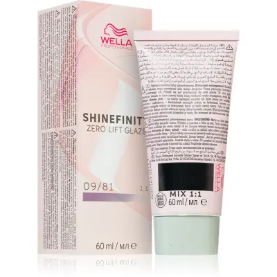 Wella Professionals Shinefinity Zero Lift Glaze vopsea de păr demipermanentă culoare 09/81 - Platinum Opal 60 ml