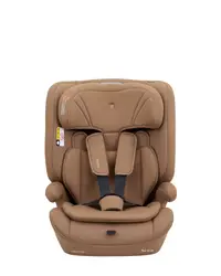 Scaun auto copii Kikkaboo i-Flow i-SIZE Mocha 76-150 cm,spatar reglabil in 2 pozitii,tetiera reglabila 12 pozitii,salteluta reductor inclusa,centuri de siguranta cu protectii moi,certificat R129