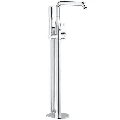 Baterie cada Grohe Essence 23491001, montare pe podea, 1/2, monocomanda, include set de dus, pivotanta, o pulverizare, necesita set fixare, Crom