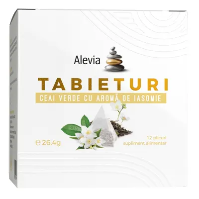 Ceai verde cu aroma de iasomie Tabieturi, 12 plicuri, Alevia