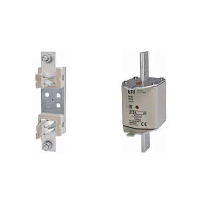 Pachet Protectie Circuit Monofazat/Bipol/Tripol (cu multiple unitati): Soclu Siguranta Fuzibila NH3 1P (M12/M12), Siguranta Fuzibila NH3C gG 315A 500V
