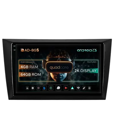 Navigatie 2K Volkswagen Golf 6, Android, S-Quadcore 4GB RAM + 64GB ROM, 9.5 Inch - AD-BGS90042K+AD-BGRKIT024V2