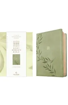 NLT Every Woman's Bible, Filament Enabled (Leatherlike, Olive Branch Green, Red Letter)