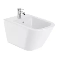 Bideu Roca The Gap Square A357476000, suspendat, cu orificiu pentru baterie standard, Alb