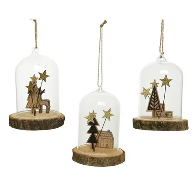 Decoratiune - Christmas Decor in Cloche with Hanger - mai multe modele