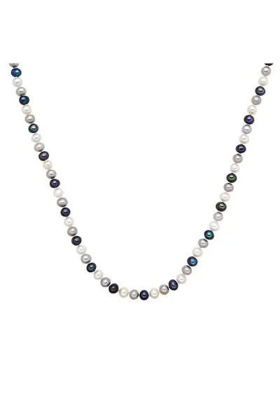 Colier din perle placate cu rodiu - Multicolor