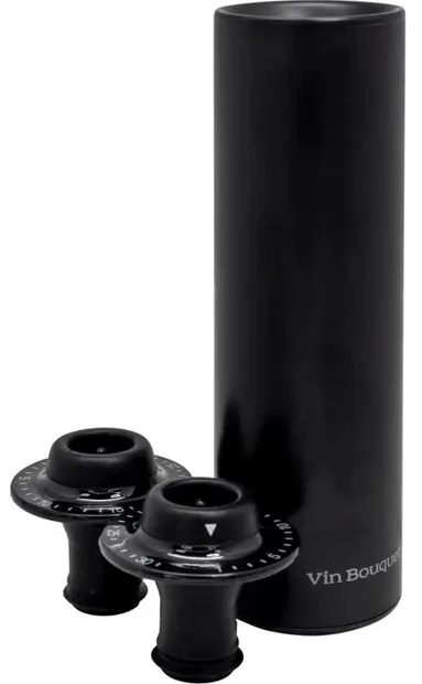 Pompă electrică cu vid Vin Bouquet - VB FIC 002, 2 dopuri, neagră