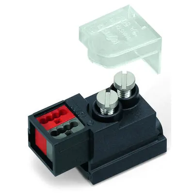 Supply module; for flat cable; 2-pole; black