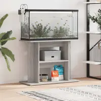 vidaXL Suport pentru acvariu, gri, Sonoma, 80x35x60 cm, lemn stratificat
