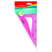 Echer Keyroad KR971102, 18cm, 30 grade, 60 grade, plastic flexibil, diverse culori