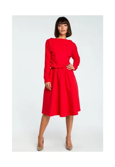 Rochie evazata cu maneci lungi -