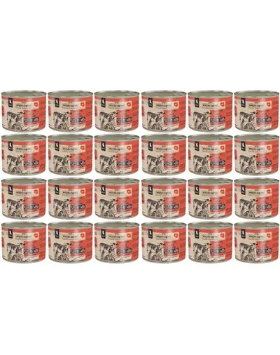 WIEJSKA ZAGRODA Hrană umedă pentru pisoi iepure cu vițel, 24x200 g