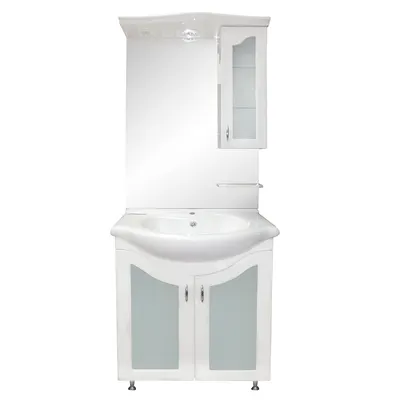 Set mobilier baie Palmiye 3 piese alb 65 cm