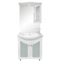 Set mobilier baie Palmiye 3 piese alb 65 cm