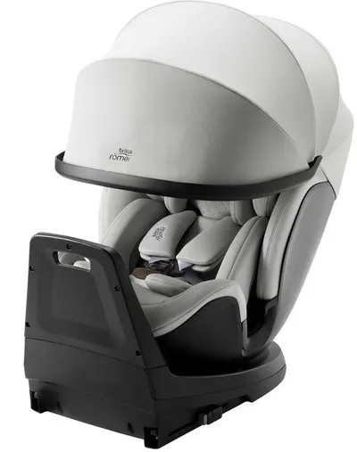 Scaun auto Britax Romer - Swivel-Grow Max Air, 360°, IsoFix, i-Size, 40-125 cm, Linen Grey