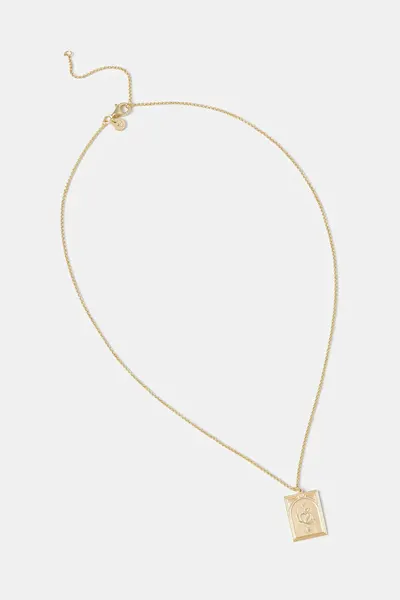 Tom Wood colier din argint placat cu aur Tarot Lovers Pendant Gold