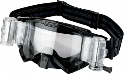 Ochelari atv cross Moose Racing XCR cu sistem complet Roll-Off, culoare negru