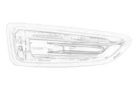 Semnalizator Dreapta (gri) Potrivit Opel Astra J, Astra J Gtc, Astra K, Crossland X / Crossland, Grandland / Grandland X, Insignia B, Insignia B
