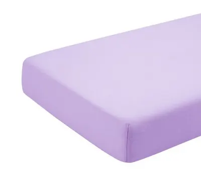 Cearceaf mov KidsDecor cu elastic din bumbac 70x110 cm