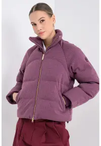 Geaca matlasata cu umplutura de puf - Violet