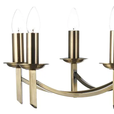 Lampa suspendata Ambassador 8 Light Dual Mount Pendant Antique Brass