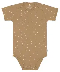 Body pentru bebeluși cu mânecă scurtă Lassig - 50/56 cm, 0-2 luni, Dots curry