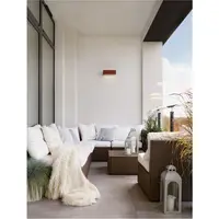 Aplica BROWN Nisipiu Rust Brown Aluminiu turnat Aluminiu & Sticla clara LED 2W 3.700V 83Lm 3000K IP65 Solar Deschis cu Senzor
