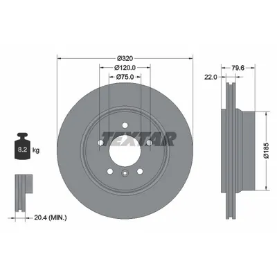 Disc frana TEXTAR 92141603