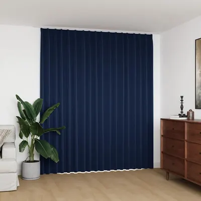 vidaXL Draperie opacă, albastru, 290 x 245 cm, cu cârlige