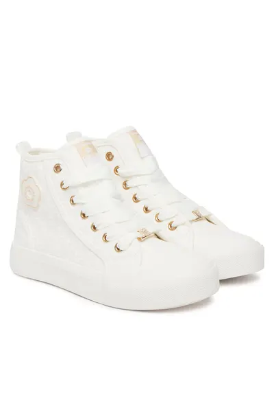 Pantofi copii - alb - material textil - pentru fete