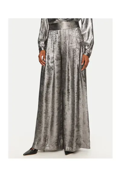 Pantaloni dama - 305018168 - Poliester - Argintiu - Argintiu