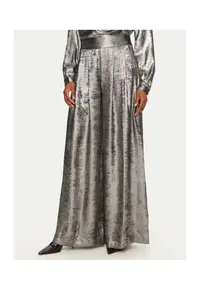 Pantaloni dama - 305018168 - Poliester - Argintiu - Argintiu