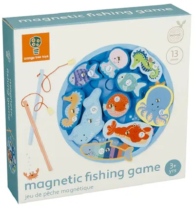 Joc de pescuit magnetic din lemn Orange Tree Toys