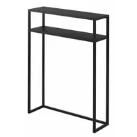 Masă consolă neagră din metal 18x60 cm Tower – YAMAZAKI