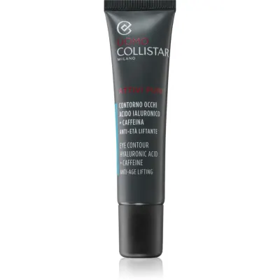 Collistar Uomo Attivi Puri Eye Contour Hyaluronic Acid + Caffeine Eye Contour Cremă anti-îmbătrânire cu efect iluminator 15 ml