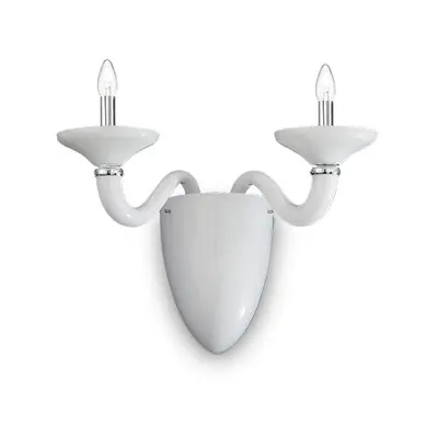 aplica White Lady, 2 becuri, dulie E14, L:370 mm, H:260 mm, Alb