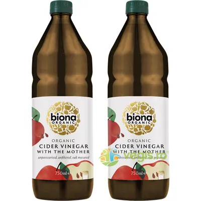 Pachet Otet din Cidru de Mere Nefiltrat Ecologic/Bio 750ml+750ml