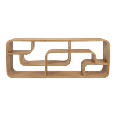 Bibliotecă în culoare naturală din lemn de stejar 60x160x35 cm Seven – Zuiver