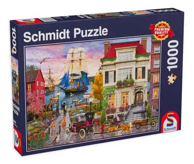 Puzzle Schmidt din 1000 de piese - Navă lângă port