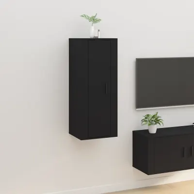 vidaXL Dulap TV montat pe perete, negru, 40x34,5x100 cm